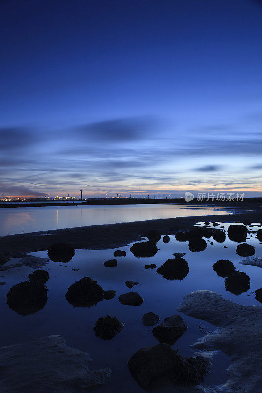 neuwe Waterweg河沿岸多变的海景